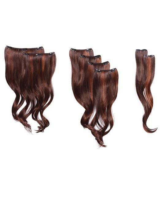 18" Wavy HF Synthetic Hair Extensions Kit (8 Piece) - Image 8
