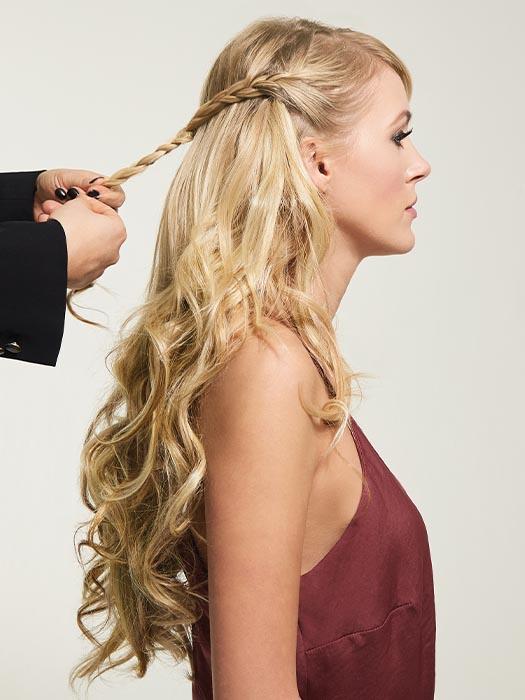 20" Invisible HF Synthetic Hair Extensions (1 Piece) | Halo - Image 9