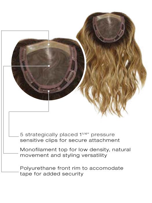 Alpha Wave 16" | HF Synthetic Hair Topper (Mono Top) - Image 8