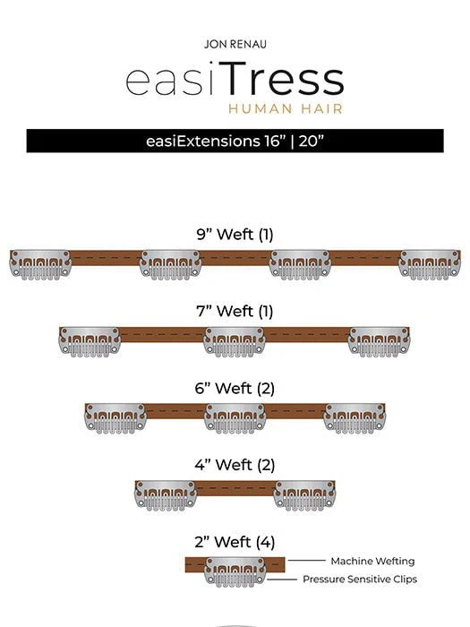 easiExtensions 20" | Human Hair Extension | Clip In - Image 5