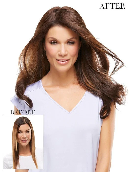 easiPart HH XL 18" Exclusive Colors | Remy Human Hair Topper (Mono Top) - Image 6